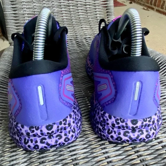 RARE Brooks 🦄 Ghost 14 🖤 Leopard Cheetah Athletic Running Shoes Black Purple 7.5 - Picture 8 of 12